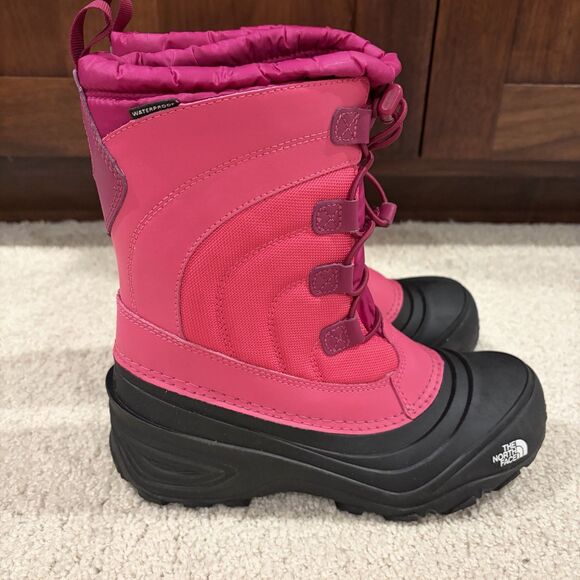 New The North Face Alpenglow IV Kids US 5 EU37 Waterproof Snow Boots Winter Pink - Picture 3 of 10